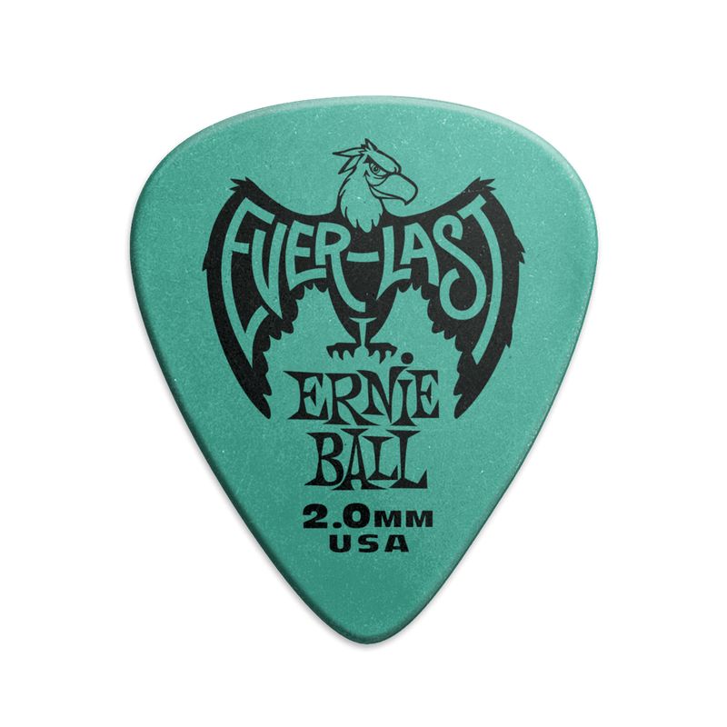 ERNIE BALL - Uñetas Everlast Picks 2.0 mm Teal 12-pack