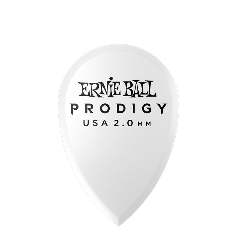 ERNIE BALL - 2.0 mm White Teardrop Prodigy Picks 6-pack