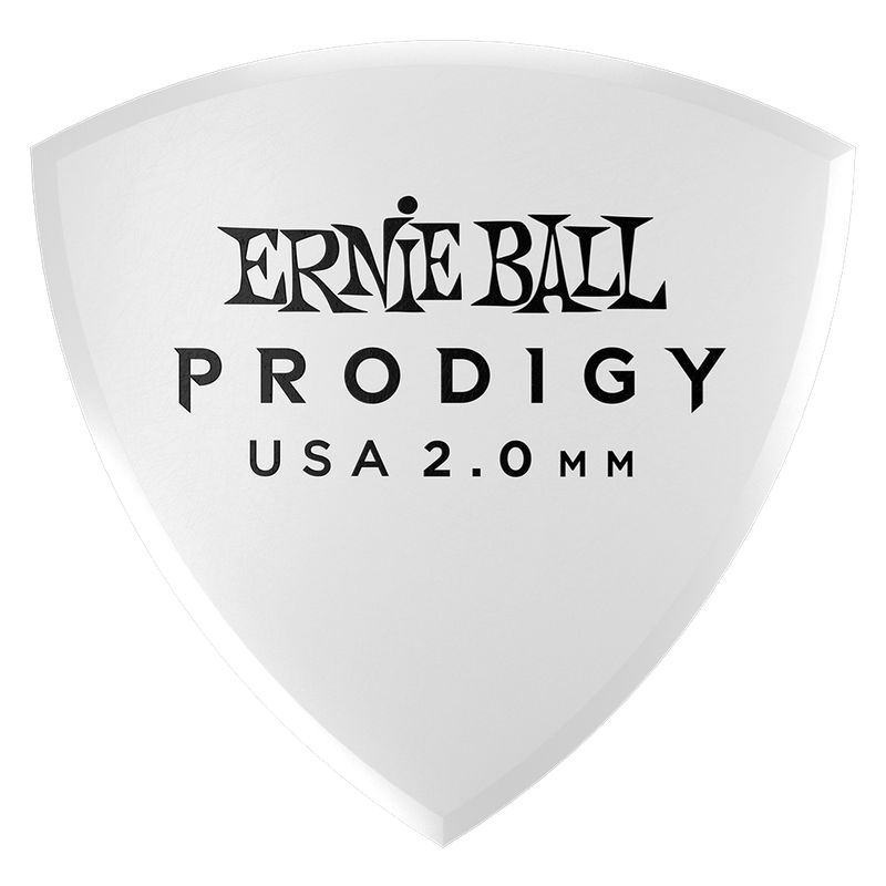 ERNIE BALL - 2.0 mm White Large Shield Prodigy Picks 6-pack