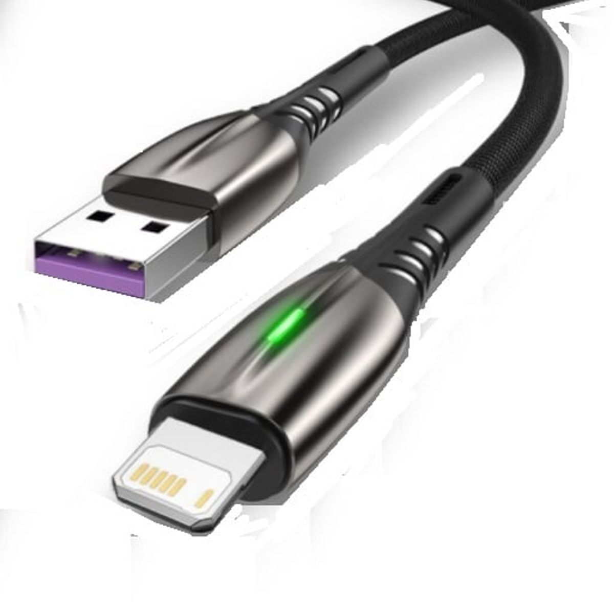 GENERICO - Cable Carga Rápida Celular 5.1 A USB a Micro Usb 1 mt Luz Led