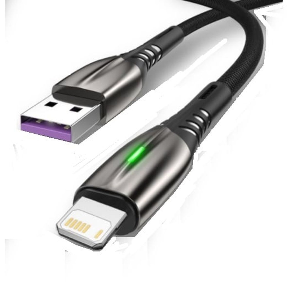 GENERICO - Cable Carga Rápida Celular 5.1 A USB a Micro Usb 1 mt Luz Led