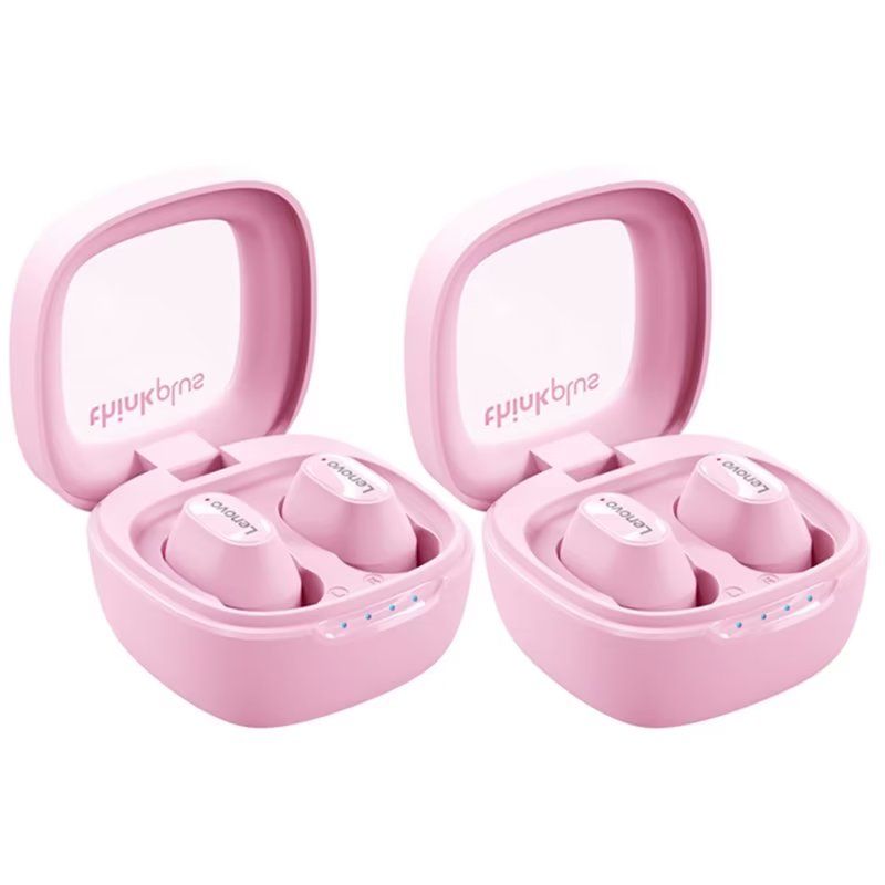 LENOVO - Set de 2 audífonos Bluetooth Lenovo XT62 - Rosa