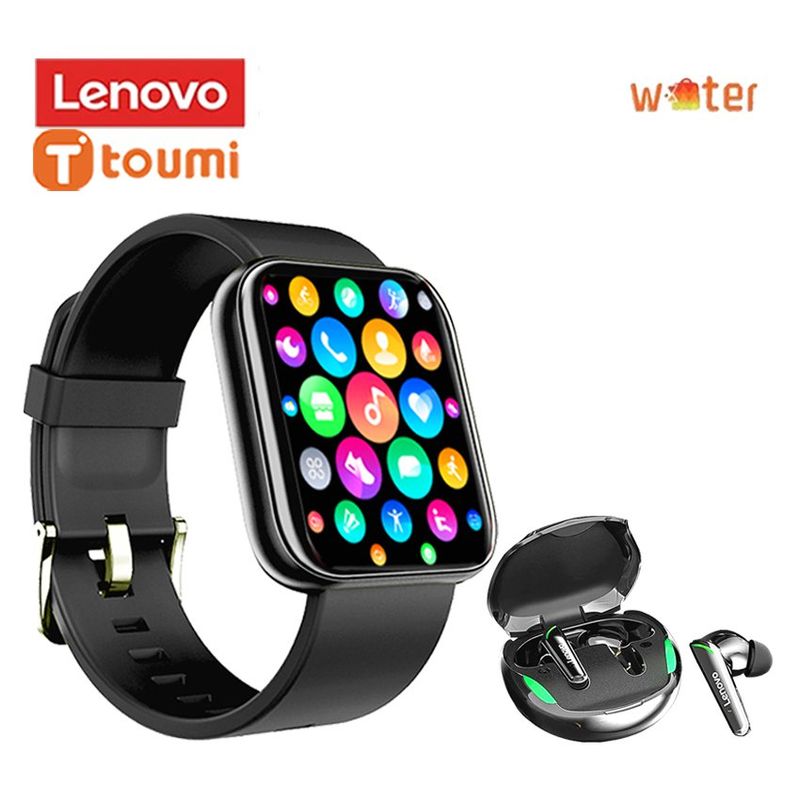 LENOVO - Audífonos lenovo xt92 de gaming tws y toumi watch 2 pro-Negro