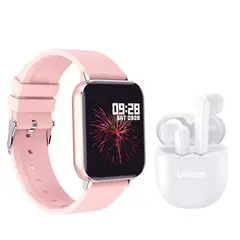 LENOVO - Audífonos PD1 - Blanco + Toumi Watch 2 - Rosa