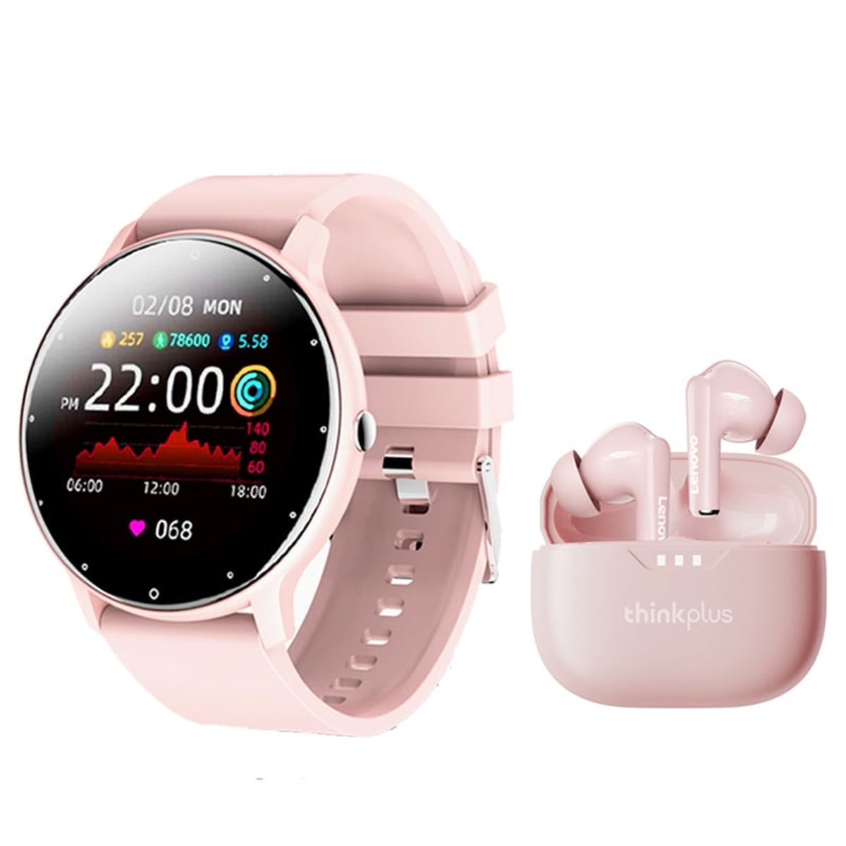 LENOVO - Audífonos lenovo lp3 pro de tws y toumi fit 2 watch-Rosa