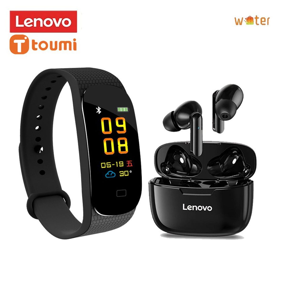 LENOVO - Audífonos Lenovo XT90 - Blanco + Toumi Band 6