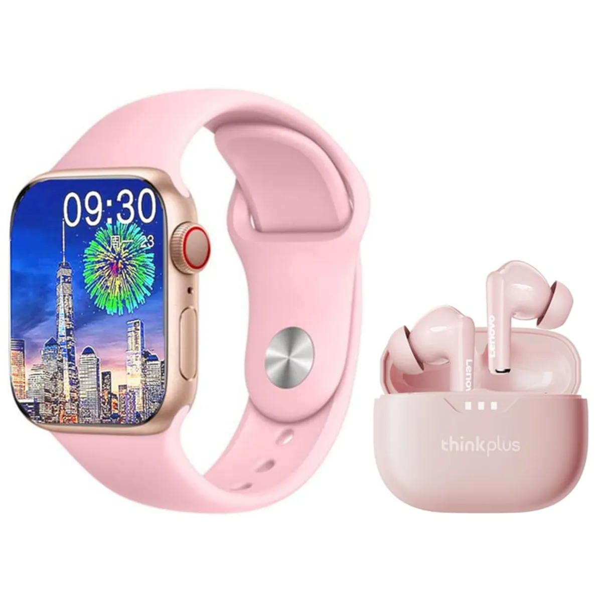 LENOVO - Audífonos lenovo lp3 pro de tws y toumi watch S9 Pro-Rosa