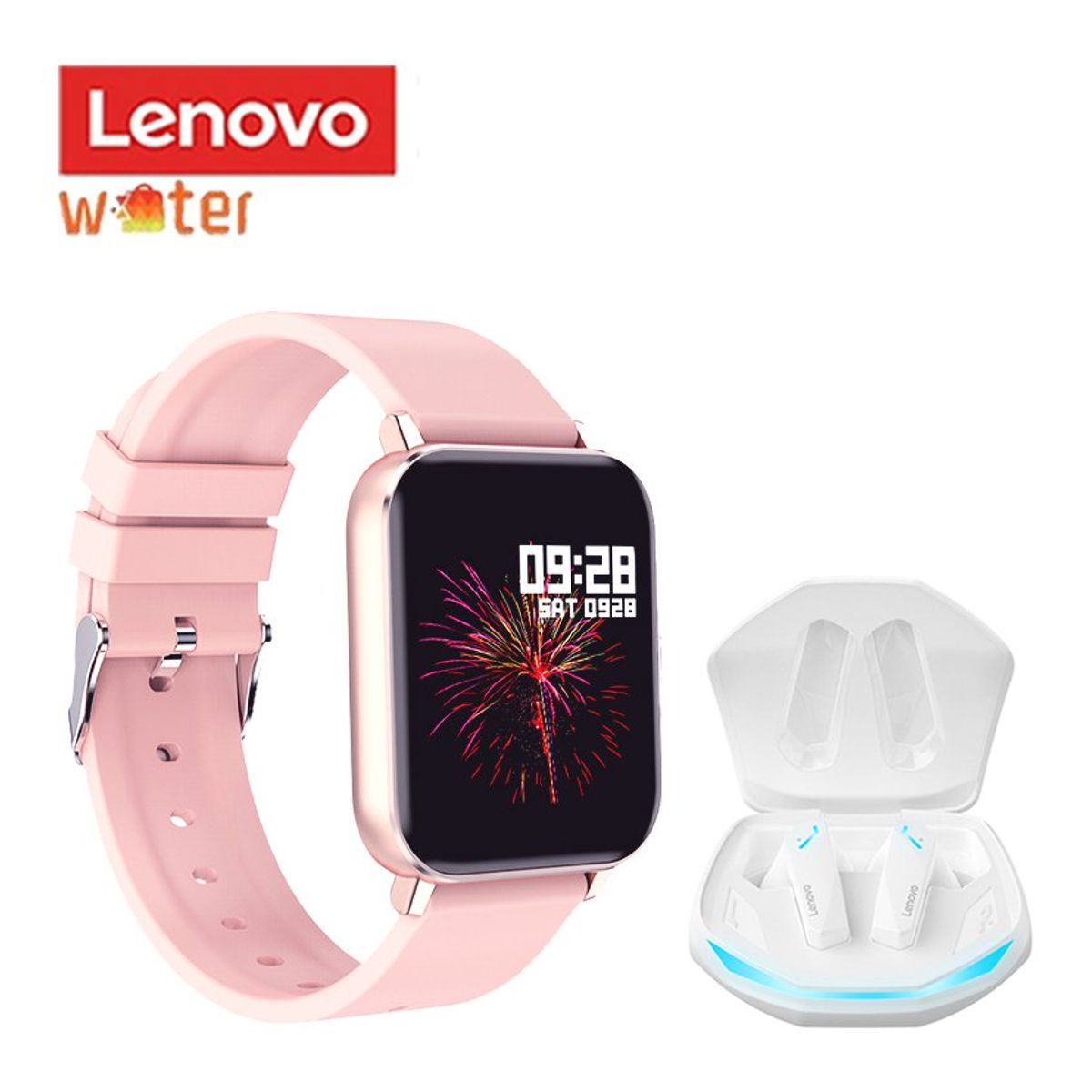LENOVO - Lenovo GM2 Pro DE Tws Bluetooth 5.3 y Toumi Watch 2 Max-Blanco