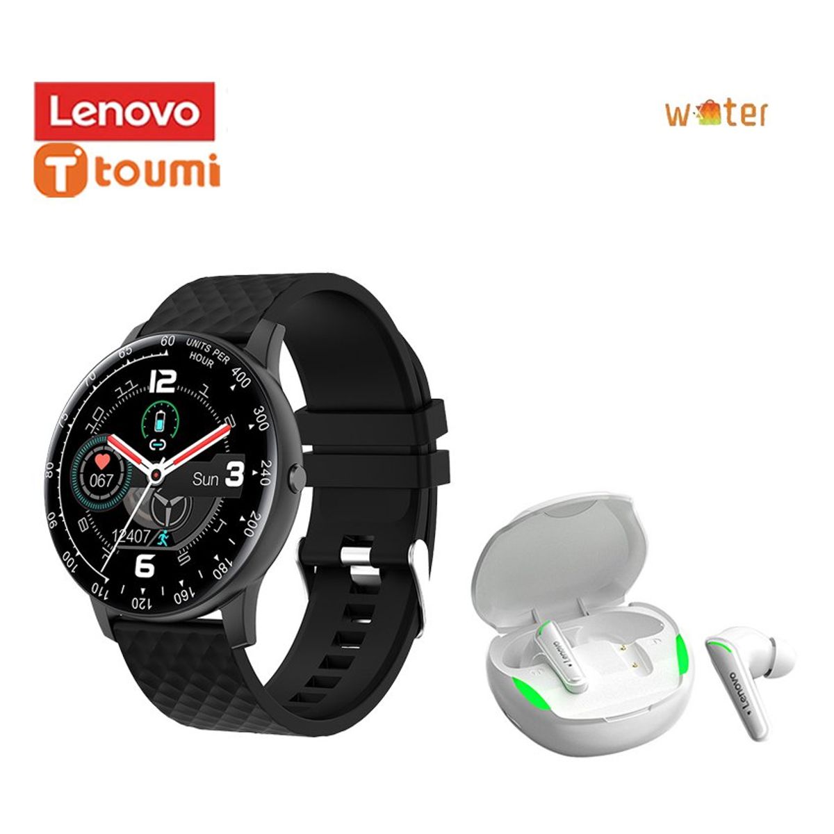 LENOVO - Lenovo XT92 DE Gaming Tws-Negro y Toumi watch GT-X Reloj