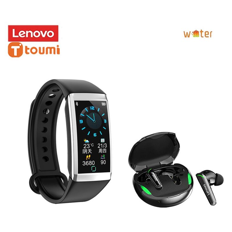 LENOVO - Audífonos Gamer Lenovo XT92 - Negro + Smartwatch Toumi Band 6