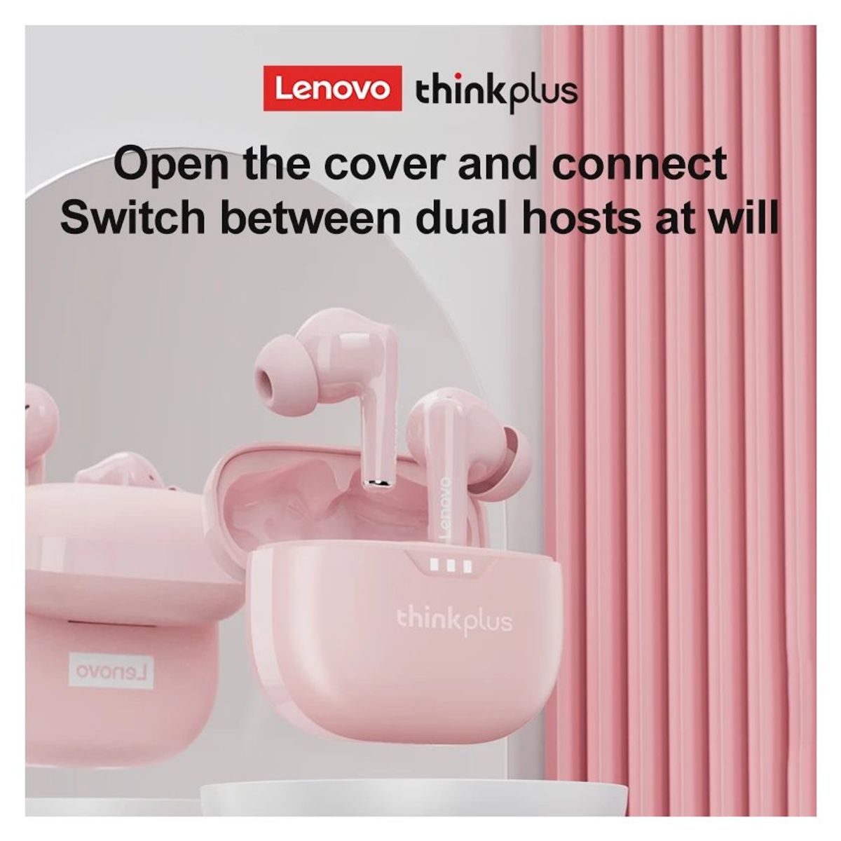 LENOVO - Set de 2 Audífonos Lenovo LP3 Pro - Rosa