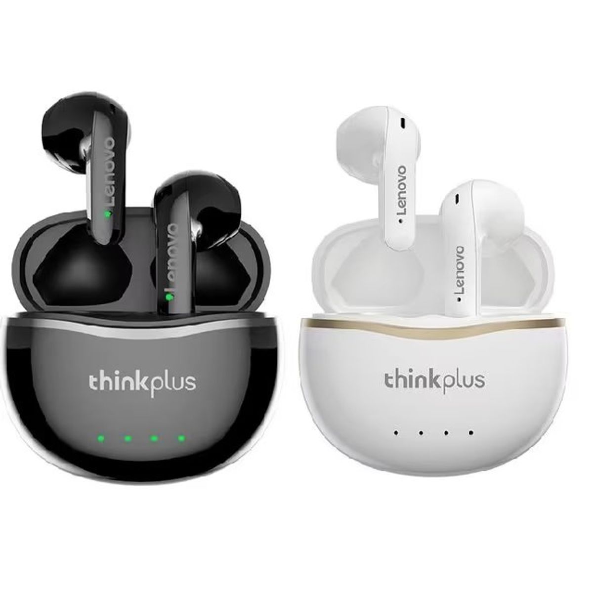 LENOVO - Set de 2 audífonos Lenovo X16 Bluetooth 5.2 - Negro y Blanco