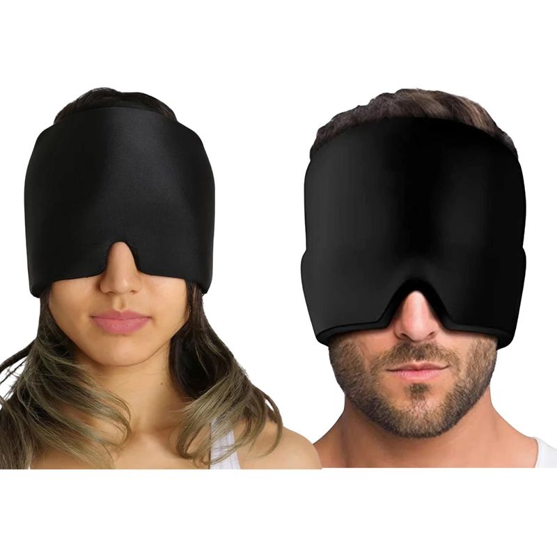 GENERICO - Máscara Terapéutica Para Aliviar El Dolor La Migraña Compresa Gorro de Gel Frio Migraña Dolor de Cabeza
