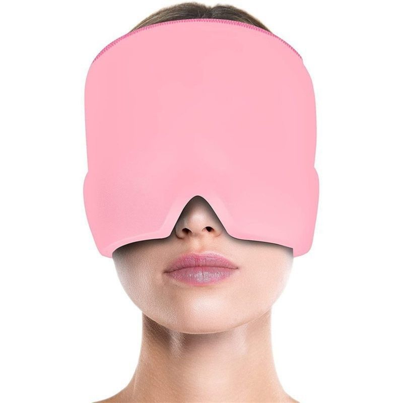 GENERICO - Máscara Terapéutica Para Aliviar El Dolor La Migraña Compresa Gorro de Gel Frio Migraña Dolor de Cabeza