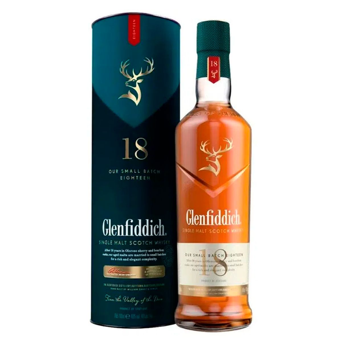 GLENFIDDICH - Whisky Glenfiddich Single Malt 18 Años 750cc