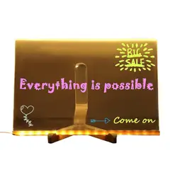 INVENCIBLE - PIZARRA LED ACRILICA TRANSPARENTE PLUMONES Y SOPORTE NB70