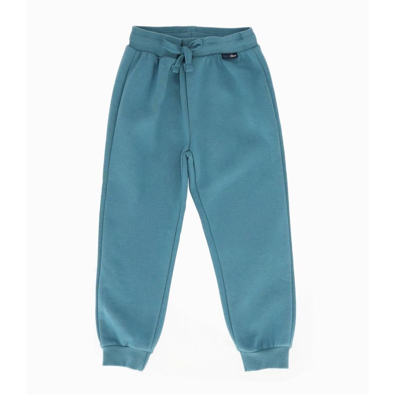 BLACK AND BLUE - Pantalón de buzo niño jogger petróleo Black and Blue