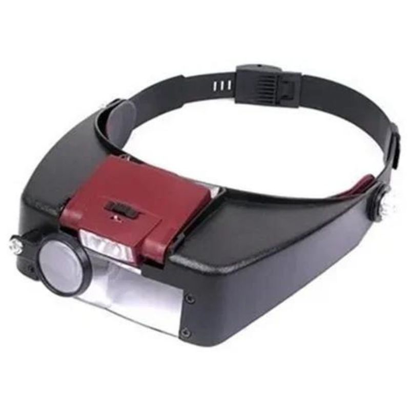 INVENCIBLE - LENTE LUPA  CABEZA CON 4 LENTES INTERCAMBIABLES LUZ LED AB83