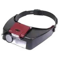 INVENCIBLE - LENTE LUPA CABEZA CON 4 LENTES INTERCAMBIABLES LUZ LED AB83