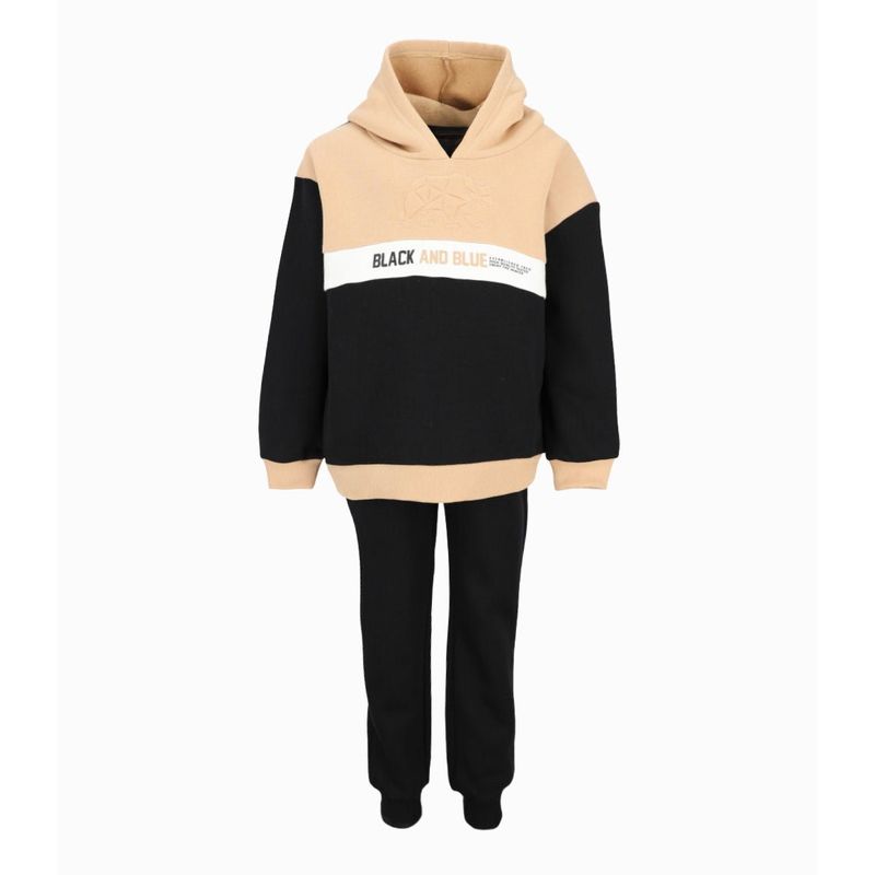 BLACK AND BLUE - Buzo niño con diseño beige Black and Blue