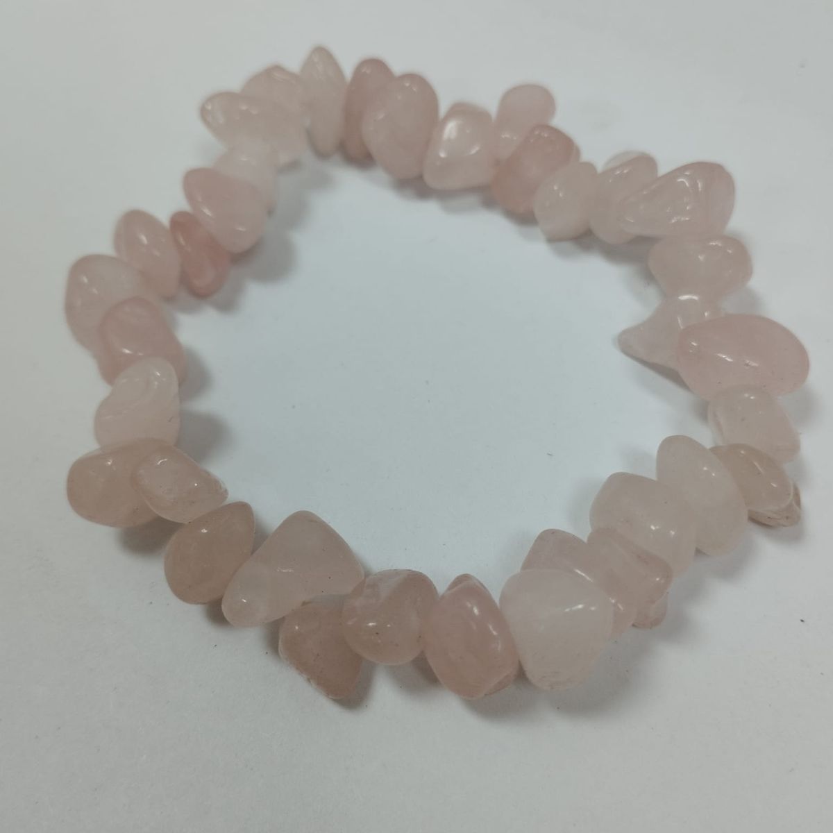 GENERICO - Pulsera Cuarzo Rosado Liso Piedras Naturales Energética