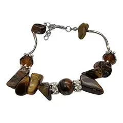 GENERICO - Pulsera Ojo De Tigre Piedras Naturales Energética
