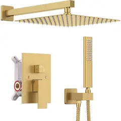 BLUEDREAMER - Grifo ducha baño ducha Flexible columna de ducha de cobre completo