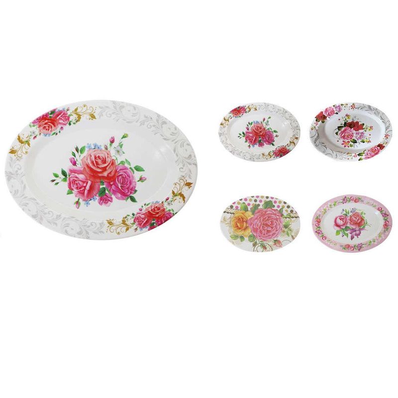 GENERICO - Set 12 Plato Melamina Semi Ondo