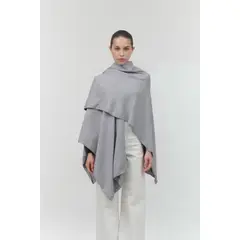 GUINDA - Ruana con agarre cruzado Juno