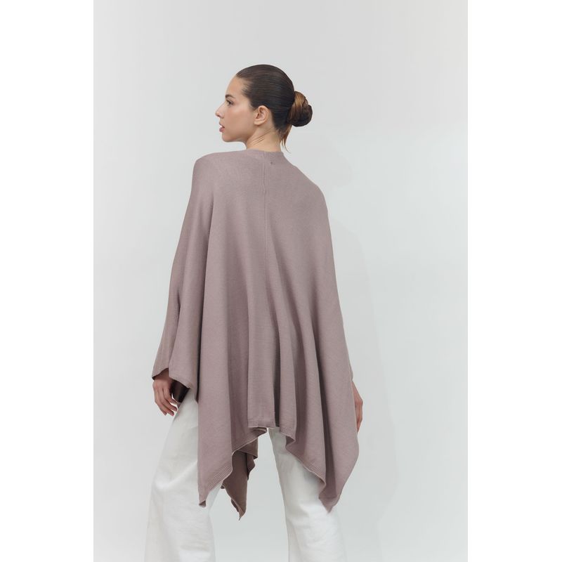 GUINDA - Ruana con agarre cruzado Juno Guinda