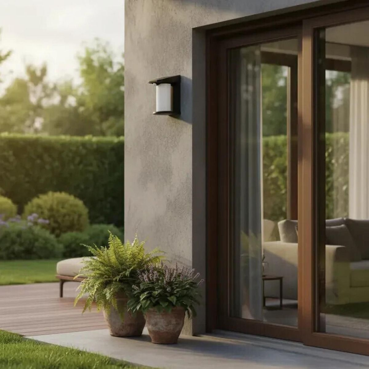 PRO OUTDOOR - 2 Unidades Aplique Solar vertical Sin Base Contra Agua Con Sensor De Movimiento