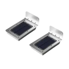 PRO OUTDOOR - Pack 2 Aplique Luz Led Solar Con Sensor De Movimiento Contra Agua