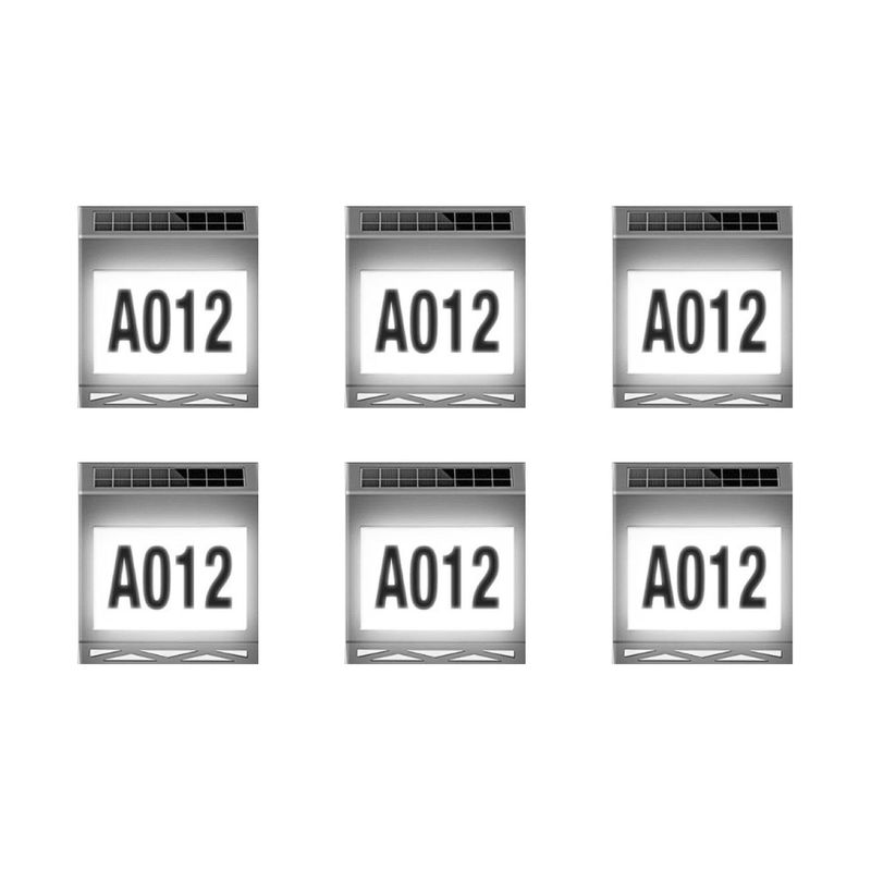PRO OUTDOOR - Pack 6 Aplique Solar Contra Agua Con Numeros De Casa