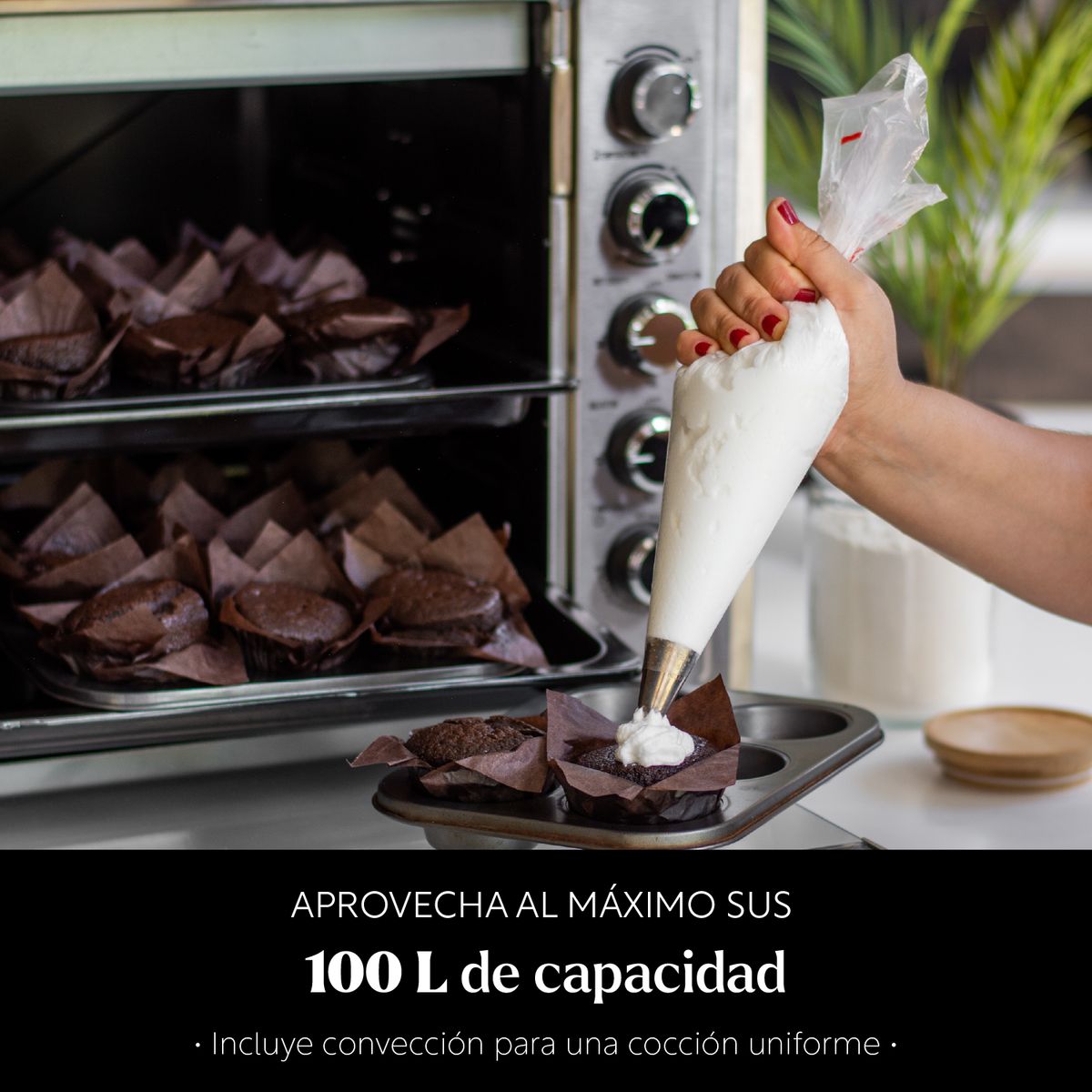 EASYWAYS - Horno electrico Oven Master 100 L + Conveccion y Spiedo
