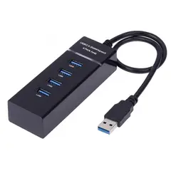 GENERICO - Hub 4 Puertos Multi Usb 3.0 Indicador Luz Led Adaptador
