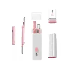 GENERICO - Brocha Limpiador Multifuncional Para Notebook Y Pc 7 En 1 - Rosado