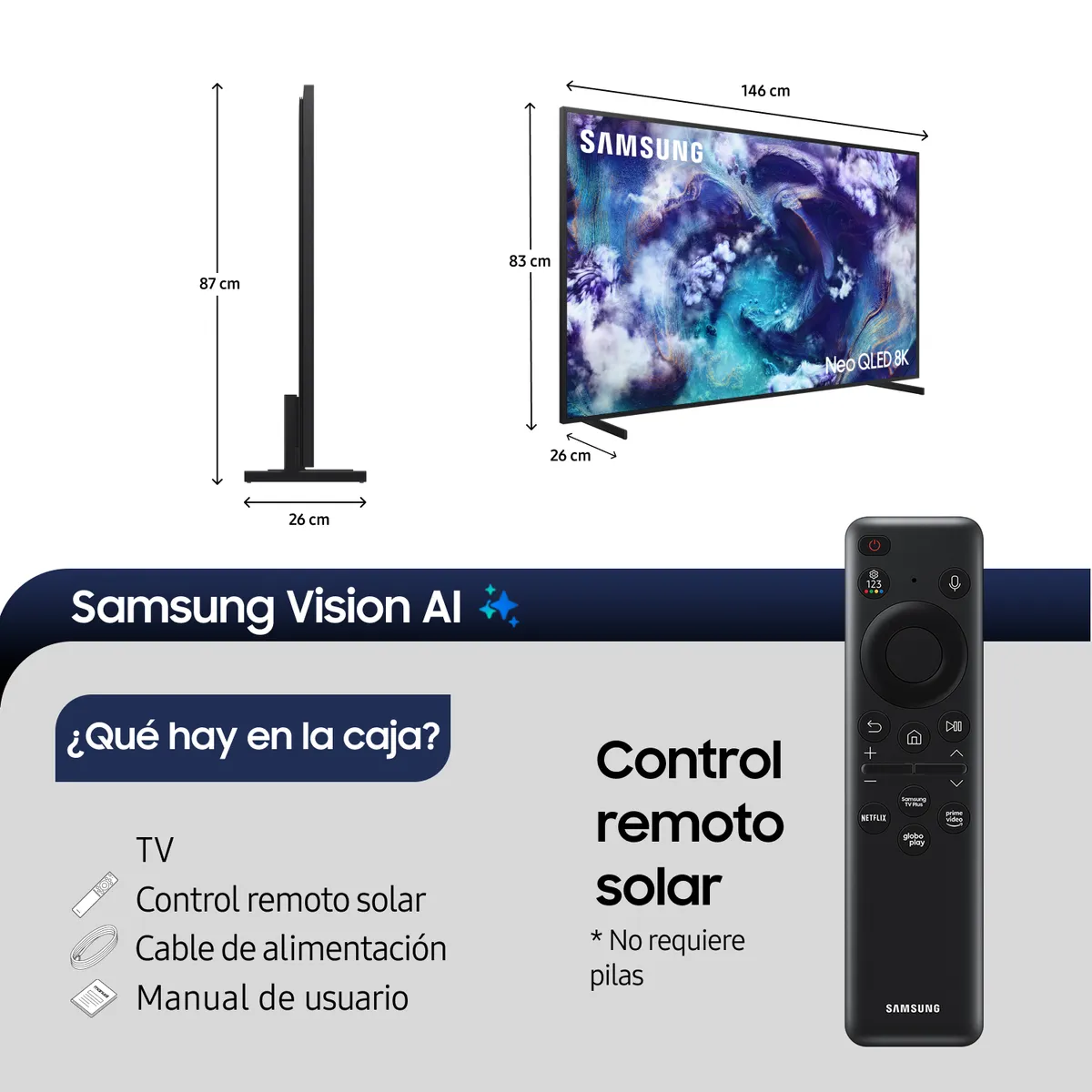SAMSUNG - 65 Neo QLED 8K QN900F Vision AI Smart TV 2025