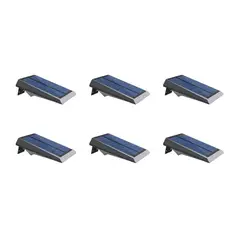 PRO OUTDOOR - Pack 6 Aplique Solar Contra Agua Ultra Plano Con Sensor De Movimiento