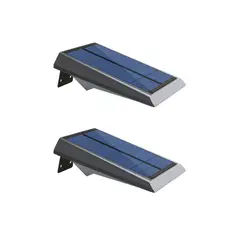 PRO OUTDOOR - Pack 2 Aplique Solar Contra Agua Ultra Plano Con Sensor De Movimiento