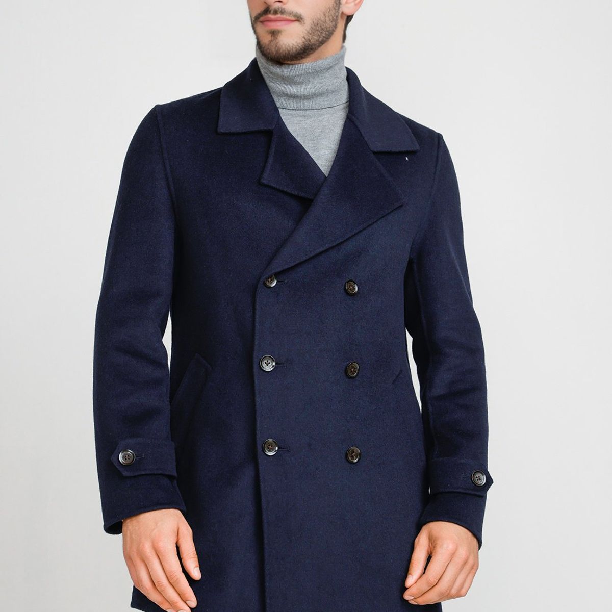 PERRY ELLIS - Abrigo Hombre Lana Navy