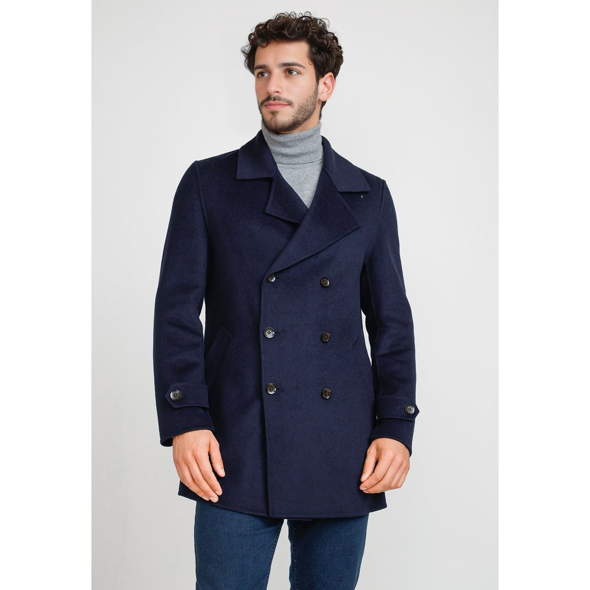 PERRY ELLIS - Abrigo Hombre Lana Navy