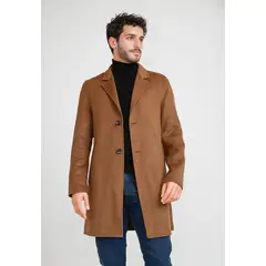 PERRY ELLIS - Abrigo Hombre Lana Café
