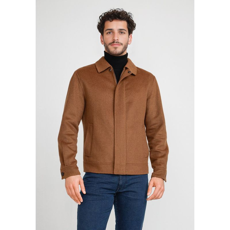PERRY ELLIS - Chaqueta Hombre Lana Camel