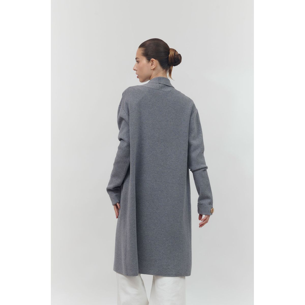 GUINDA - Cardigan abierto con bolsillos Kyra Guinda