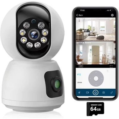 Imagen 2 del producto Cámara de Seguridad WiFi  Lente Dual 1080P Para Bebe Con 32G