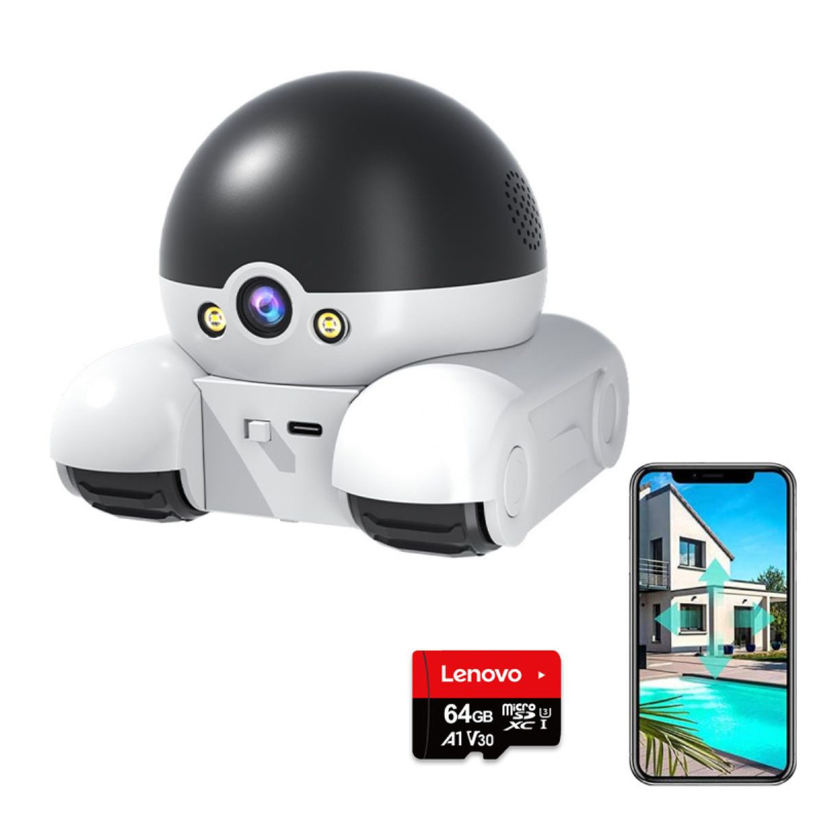 PUREPOWER - Control remoto cámara de seguridad para el hogar móvil 64G