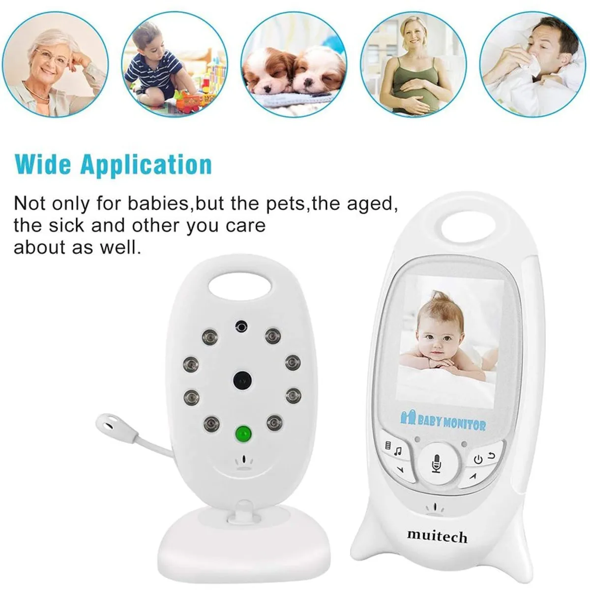 PUREPOWER - Monitor de bebé inalámbrico con cámara