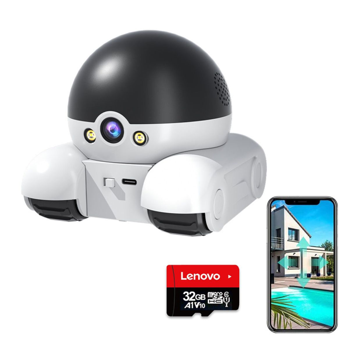 PUREPOWER - Control remoto cámara de seguridad para el hogar móvil 32G