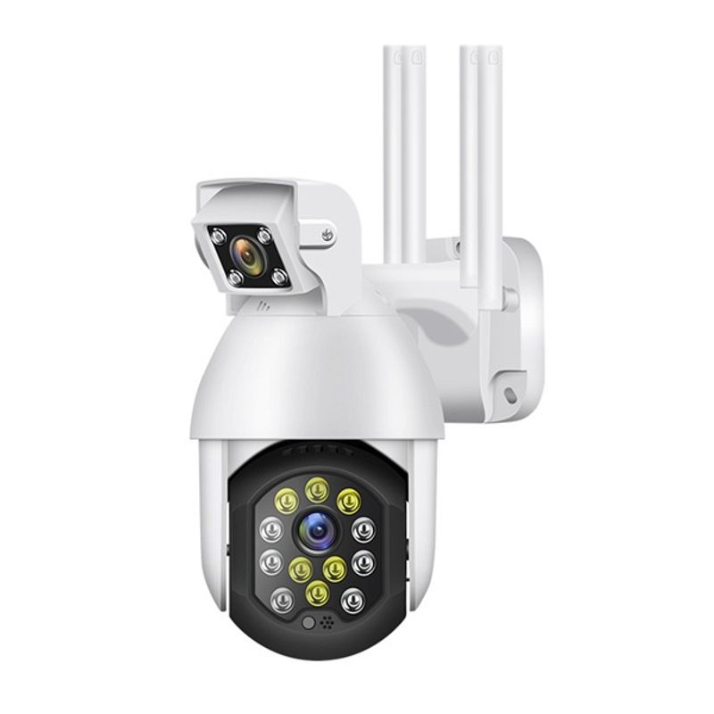 PUREPOWER - Doble cabeza mecánico perro cámara de seguridad inalámbrica interior monitor de la cámara 32G