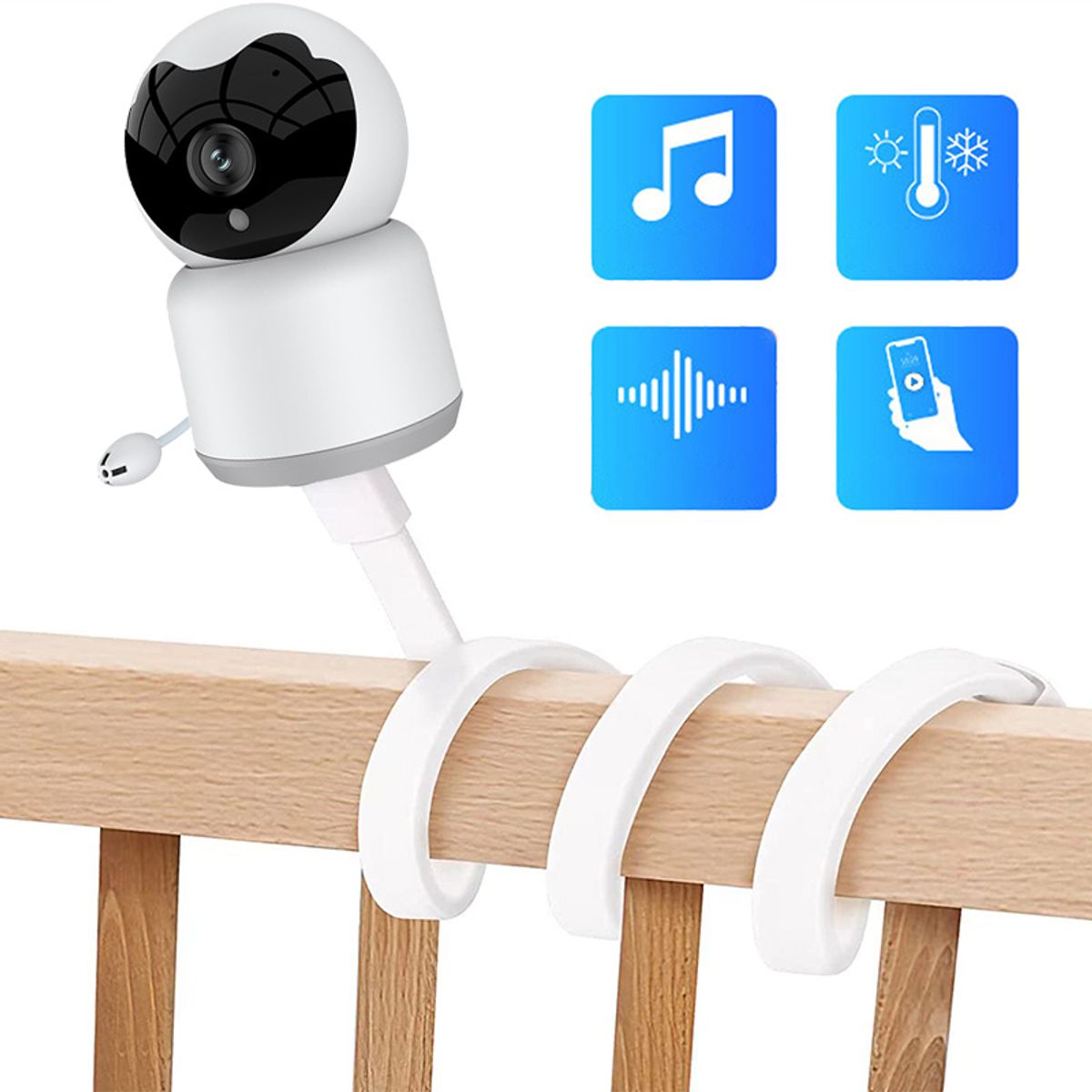 PUREPOWER - Monitor para bebés con micrófono y visión nocturna